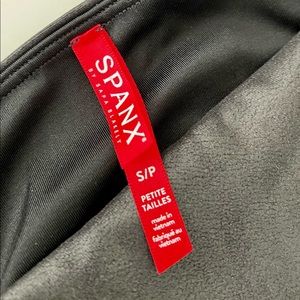 Spanx faux leather leggings, size small petite. Great for shorter women!